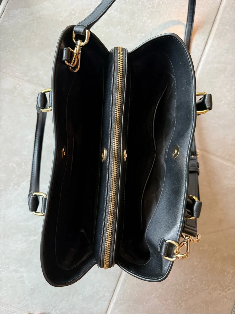 Michael Kors Camille large black satchel